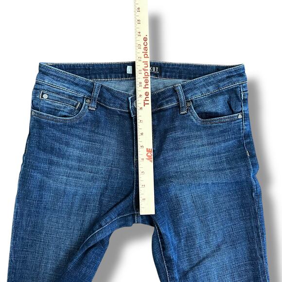 Kut from the Kloth Women’s Dark Wash Stretch Denim Straight Ankle Jeans Size 8 - Picture 5 of 11